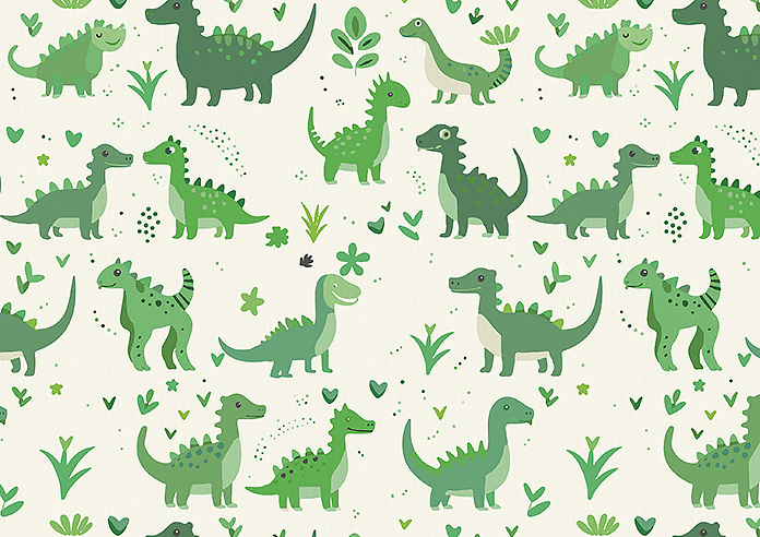 Dino Land, Lush Green - Roman Blind - Image 7